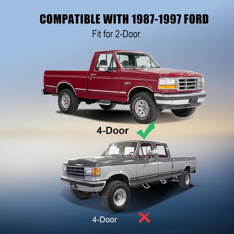 ItranMc Window Molding Sweep Felt Trim Seal for Ford F150 F250 F350 Bronco 1987-1997,Front Inner & Outer Door Window Weatherstrip Kit, Replace#E7TZ1521452A E7TZ1521453A F2TZ1521457A F2TZ1521456A - Image 5